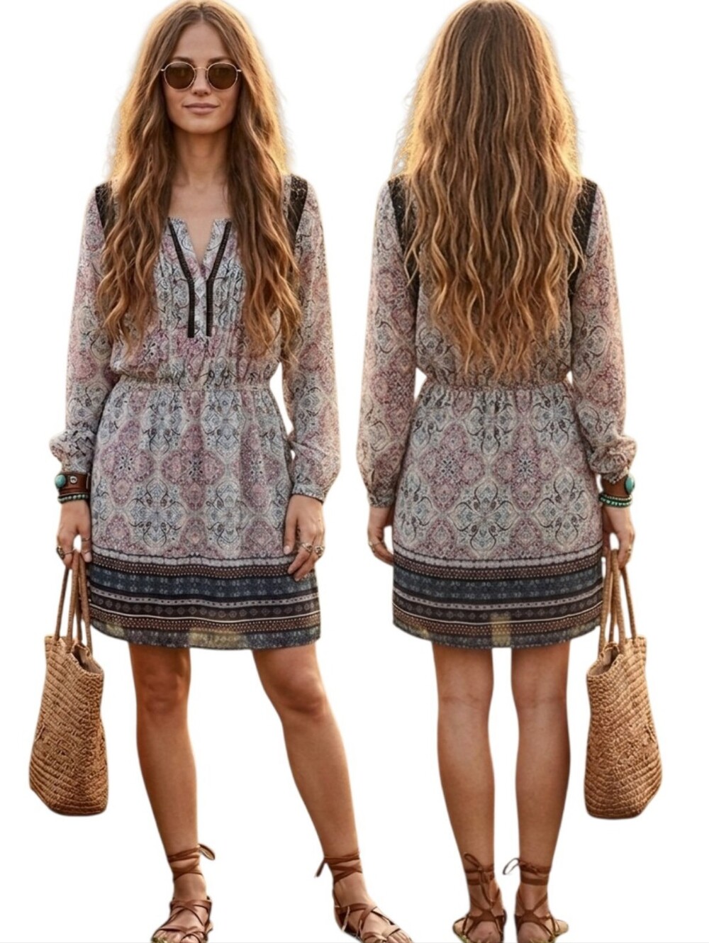 ANTHROPOLOGIE MAEVE "Phoenicia" Petite Boho Dress - Size SP